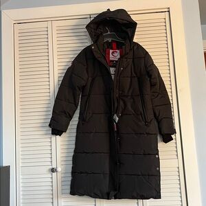 Canada Weather Gear Womens Long Black Parka Puffer Jacket Coat Size XL